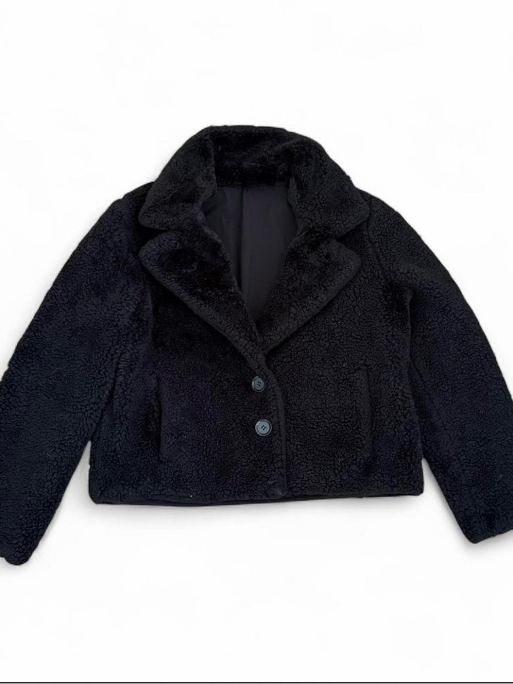 Vintage Black Faux Fur Coat